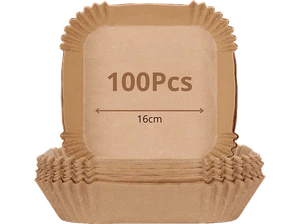 Accesorio freidora - KOENIC Papel Airfryer, Cuadrado, 16 cm, Papel 100 % natural - Imagen 1 de 2