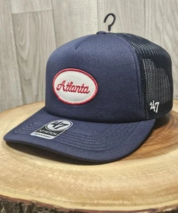 Atlanta Braves 47 Brand Trucker Rope SnapBack Adjustable Hat Cap MLB - Picture 1 of 14