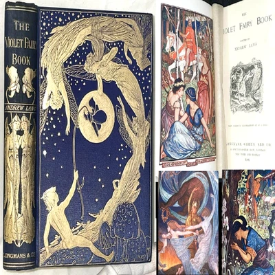 1901 VIOLET FAIRY BOOK ANDREW LANG 1ST EDITION FAIRY TALES ASIA RUSSIA FANTASY - Image 1 of 4