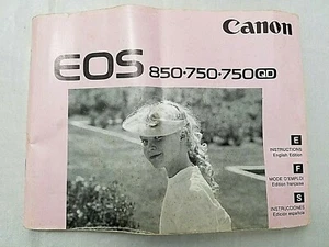 Canon Kamera Handbuch EOS 850 750 750QD Kameraanleitung 88pg Booklet 1988 - Bild 1 von 9