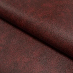 Upholstery Fabric Faux Leather Leatherette  Fabric Material - Marble OXBLOOD RED - Picture 1 of 2