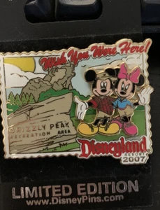 Wish You Were Here 2007 Grizzly Peak Recreation Mickey and Minnie Disney Pin - Picture 1 of 1