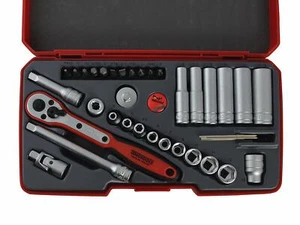 Teng Tools Sale 36 Pce 1/4 Drive Sockets Deep Ratchet Tool Kit Metric - Picture 1 of 4