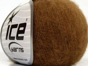 6-Skein Lot SuperKid Mohair Yarn superfine merino wool 6x25g/235m Brown alt - Picture 1 of 4