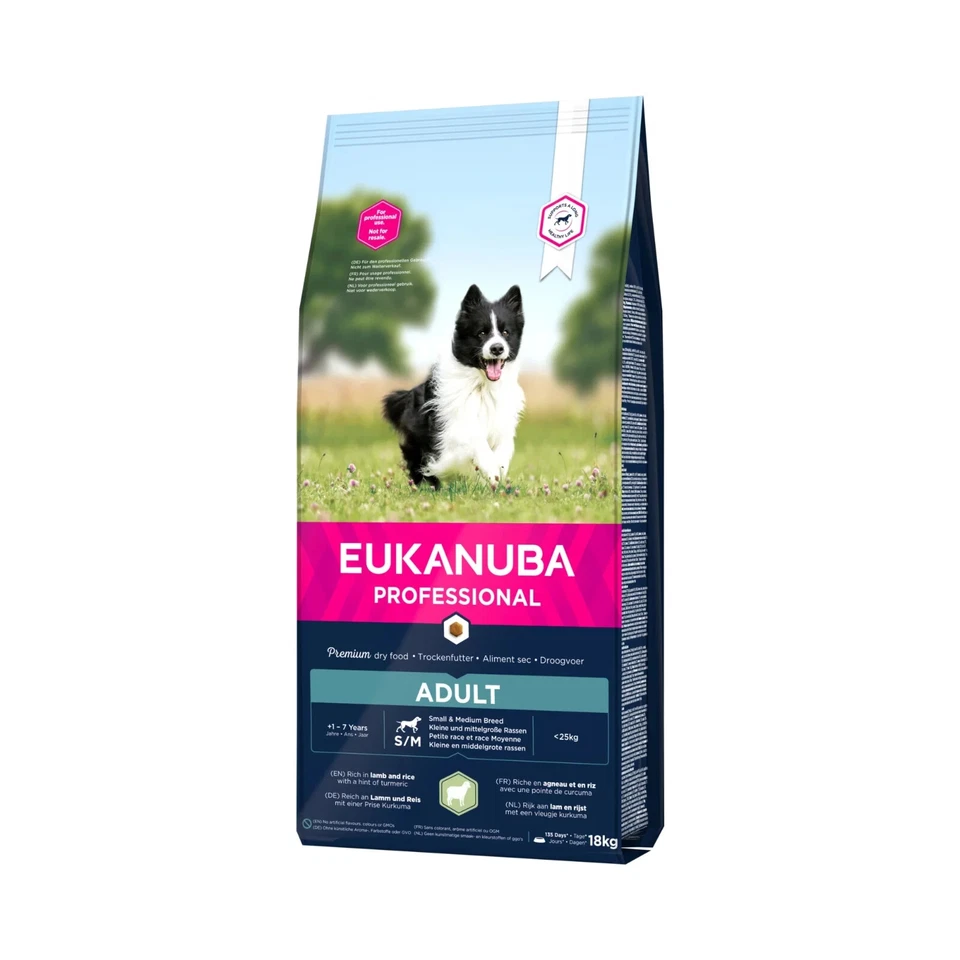 Eukanuba Erwachsene Klein / Mittlere Rasse Lamm & Reis 12kg - Bild 1 von 1