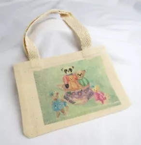 Deb Canham January 2007 Tea Party Teddy Bear Doll Accessory Canvas Tote Bag - Picture 1 of 5
