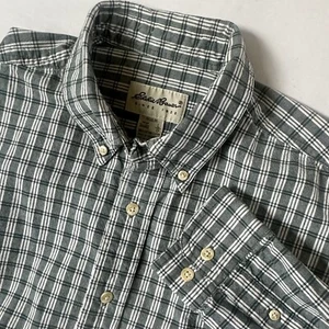 Eddie Bauer LG Regular Cotton Green Plaid RN WPL9647 - Picture 1 of 5