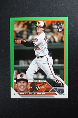 2023 Topps X MLB Players Clubhouse Exclusive #35 Adley Rutschman RC Green #/99 - Image 1 of 3