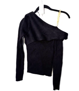 NWT Petal and Pup Sancia Off Shoulder Knit Top with Chain Strap - M/L - Picture 1 of 4