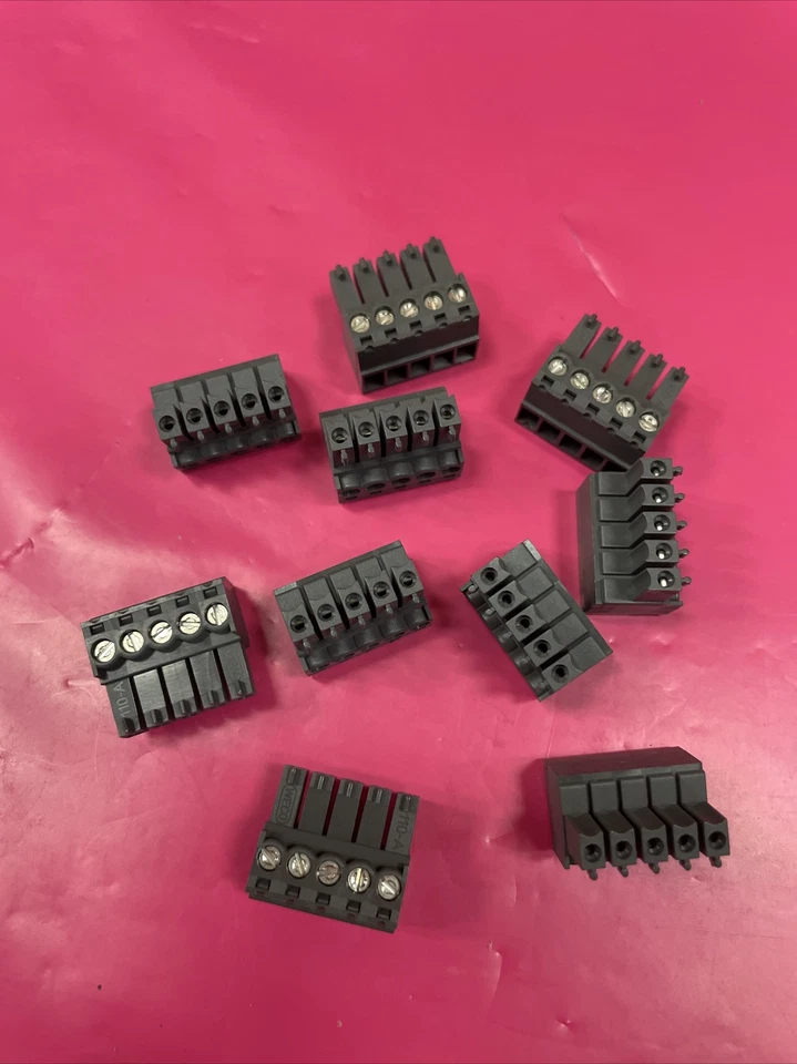 Weco (10 Count) 110-A-111/05 Conn Term Blk PCB Plug Plug-In Screw 5 30-16 AWG - Image 1 of 4