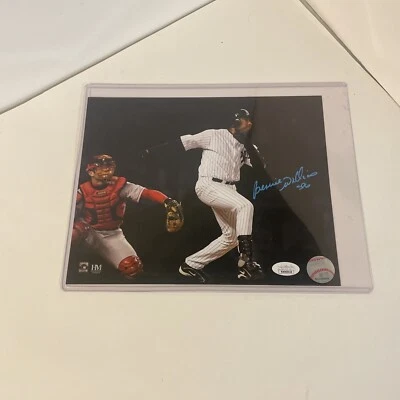 Bernie Williams New York Yankees Signed ALCS Blue Ink 8x10 Photo JSA Read Descr - Image 1 of 4
