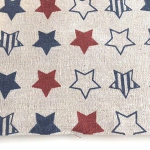 11. LINO NATURAL STARS - tela de algodón. Precio por 1/2 metro - Imagen 1 de 3