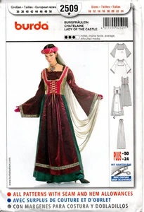 Vestido Burda Patter de Costura 2509 Misses Dama del Castillo Talla 10-24 - Imagen 1 de 2
