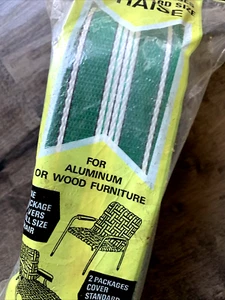 NEU Vintage Outdoor Aluminium Stuhl RE-WEB Gurtband Kit grün & weiß Streifen 39 Fuß - Bild 1 von 5