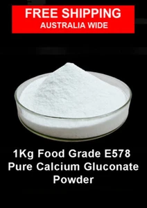 1Kg   Food Grade Pure Calcium Gluconate  Powder  E578 ,  Vegan, vegetarian - Picture 1 of 1