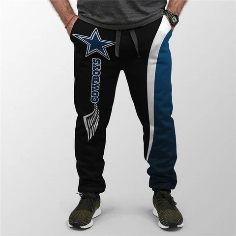 Dallas Cowboys Men's Print Pants Football Sweatpants Gym Workout Trousers Gift Cover