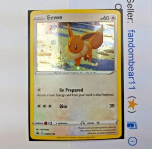 Eevee COSMOS HOLO BLACK STAR PROMO CARD SWSH190 Pokemon 2022 LP - Picture 1 of 5
