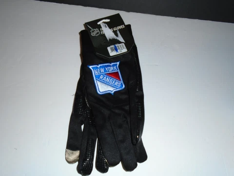 New York Rangers NHL Forever Black Texting Gloves NWT Cover