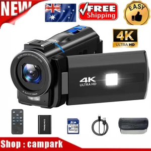 4K Camcorder 48MP Digital Video Camera with 16x Digital Zoom IR Night Vision AU! - Picture 1 of 9