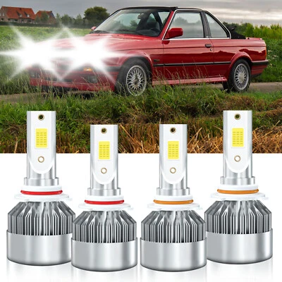 Combo LED Headlight Bulbs 9005 9006 High Low Beam Kit For BMW 325iX 1988-1989 - Image 1 of 4