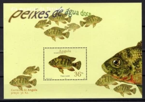 Angola 2001 fishes marine life souvenir sheet MNH - Picture 1 of 1