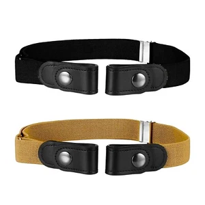 Buyless Fashion Kids Boys No Buckle Adjustable Belt Up to 30 In 2 Pack - Picture 1 of 147