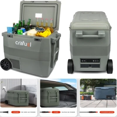Crafuel 62QT Chest Freezer Wheeled Outdoor Cooler With Temperature Control Quiet - Image 1 of 4