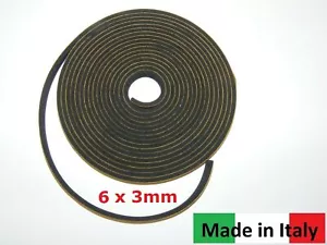 Guarnizione soffietto fisarmonica, 6 x 3 mm black strisce guarnizioni soffietto, fisarmonica soffietto - Foto 1 di 1