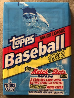 1992 Topps Wax Pack Brian Downing Rangers (Top) Andy Mota Astros Rookie RC (Back - Image 1 of 2