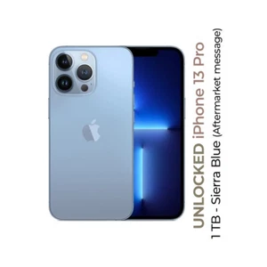 Apple iPhone 13 Pro - 128 GB Unlocked Good Condition Aftermarket Screen Message - Picture 1 of 13