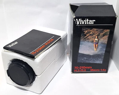 Vtg Vivitar 70-210mm f/4.5-5.6 Macro 1:4x For Canon FD IOB Made in Japan - Image 1 of 4