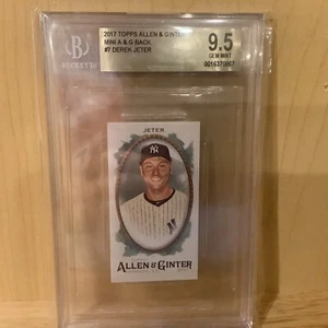 2017 Topps Allen & Ginter Mini A & G Back 7 Derek Jeter BGS 9.5 Free Shipping - Picture 1 of 2