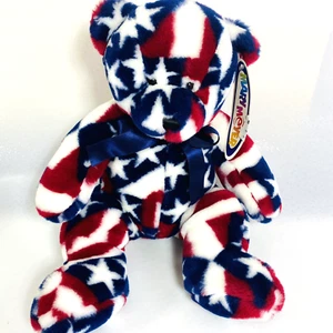 Mary Meyer Dreamweaver Bear Freedom, rot, weiß und blau, 15", 2002 Amerika - Bild 1 von 8