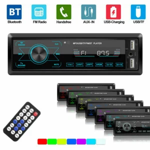 Single Din Car Stereo Bluetooth MP3 Audio Radio Player FM USB AUX & Handsfree AU - Picture 1 of 12
