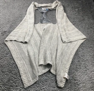Sparrow Anthropologie Womens Linen Blend Sweater Vest Size XS/S Ivory Gray Open - Picture 1 of 8