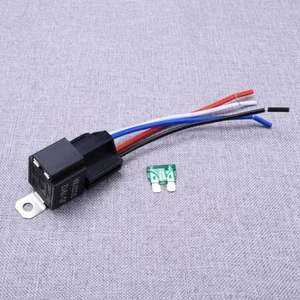 Car 1x 4 Pin Pre-wired Relay Socket Base Wire Fuse Kit Universal - Picture 1 of 4