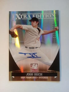 2011 Donruss Elite Extra Edition Franchise Futures #27 Josh Osich Auto #d/664 - Foto 1 di 2