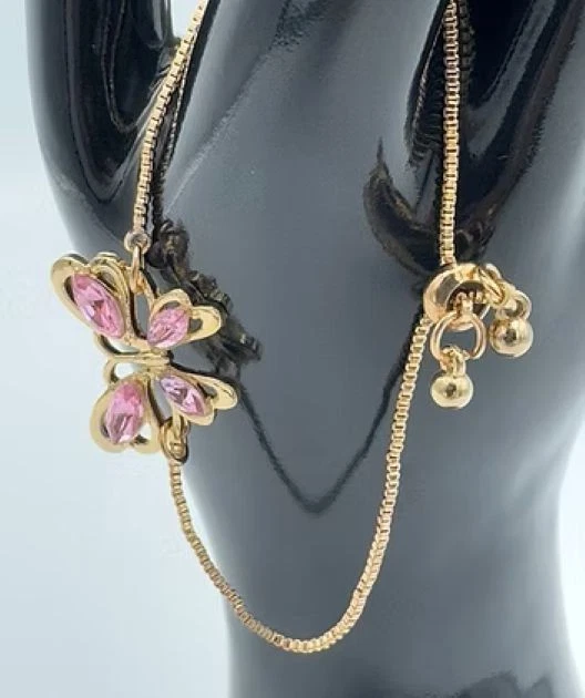 Elegante Pulsera Mariposa Cristal Artificial Cobre Foto 1 de 1