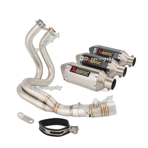 Full System For Kawasaki Ninja 650 Z650 2012-23 Exhaust Muffler Tips Front Pipe - Picture 1 of 15