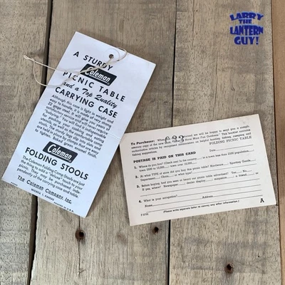 Mesa de camping plegable Coleman vintage de metal verde - LITERATURA - DIFÍCIL DE ENCONTRAR Foto 1 de 4