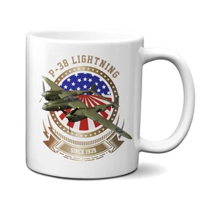 P-38 Lightning Stars and Stripes 11oz Mug - Picture 1 of 2