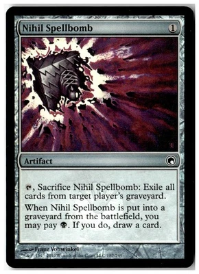 MTG Foil Nihil Spellbomb - Scars of Mirrodin Moderately Played English - Image 1 of 2