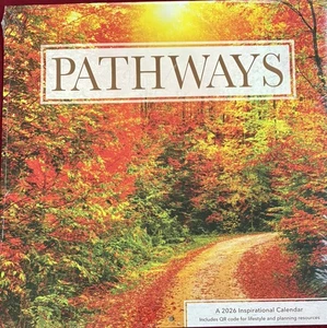 2026 Wall Calendar PATHWAYS 12 Month 12” X 24” FREE SHIPPING - Picture 1 of 3