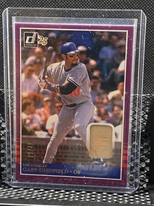 Gary Sheffield 2025 Donruss Retro 1985 Materials - Bat Purple #33/49 - Dodgers - Picture 1 of 2