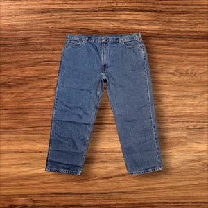 Jeans Levi's 550 para hombre talla 50x30 algodón lavado medio cinco bolsillos pierna cónica grande - Imagen 1 de 13