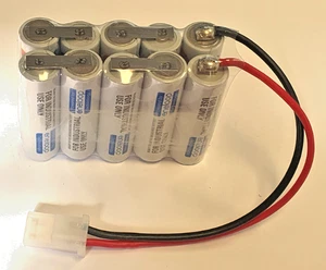 Eneloop Akkupack für Wedico 12V AA Akkus 2000 NiMH mit AMP Modellbau 10er Pack - Picture 1 of 2