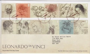 GB Stamps First Day Cover Leonardo da Vinci, painter, medicine, cats SHS 2019 - Picture 1 of 1