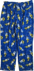 GOOD- Size XL The Simpsons Homer Simpson Pajama Pants Polyester Blue - Picture 1 of 9