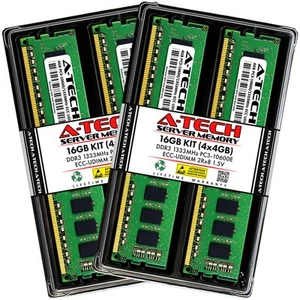 16GB 4x 4GB PC3-10600E ECC UDIMM Synology RackStation RS3411xs Memory RAM - Picture 1 of 5