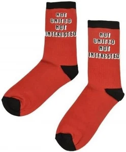 Not United Not Interested Size 4 to 6.5 UK Junior Socks Official Merch Gift NEW - Picture 1 of 1